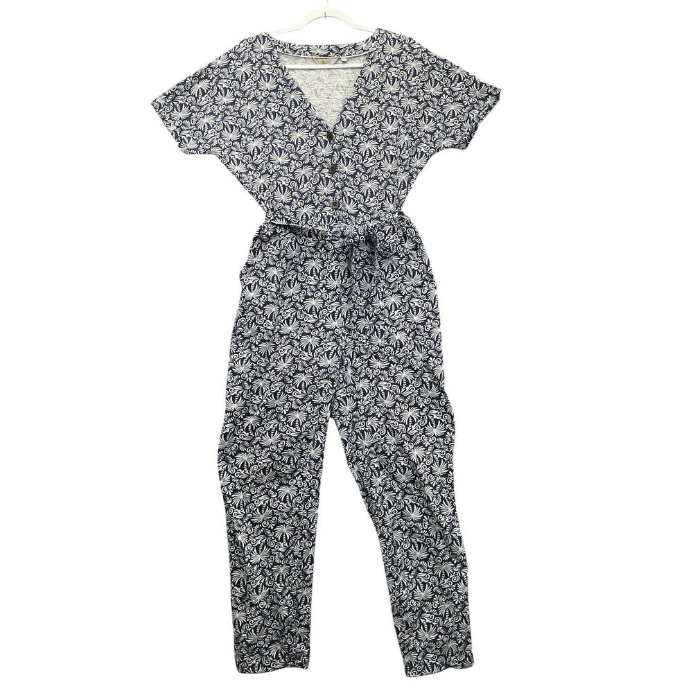 Boden Alice Floral Print V-neck Jumpsuit Women’s Size US-12R Multicolor - Picture 9 of 9